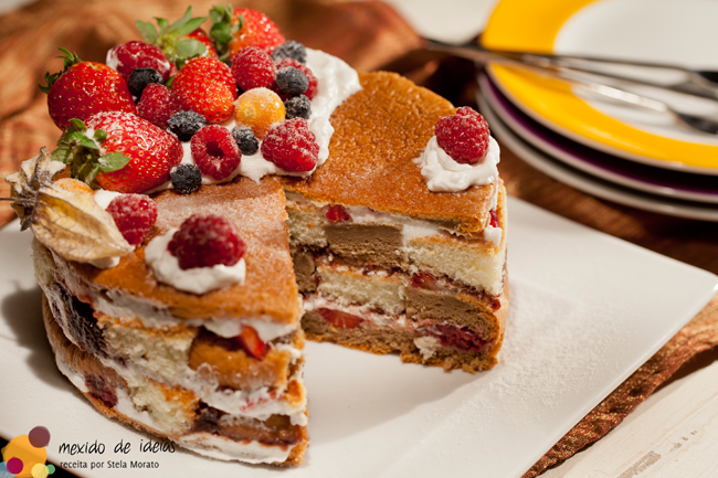 Naked Cake com café espresso