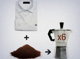 Ingredientes da Receita de como tingir roupa com borra de café