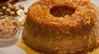 Pudim de tapioca com café