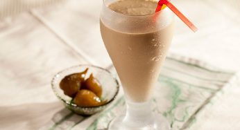 Shake de cappuccino com figo em calda
