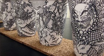 Copo de café vira arte