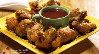 Frango a passarinho com molho de café espresso