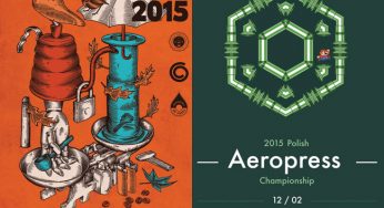 Aeropress, cartazes e muito café