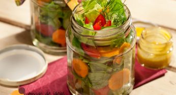 Salada no pote com sal de café