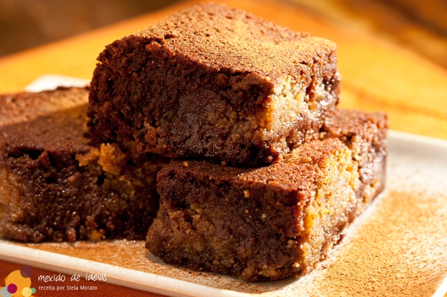 Brownie de café com manteiga de amendoim