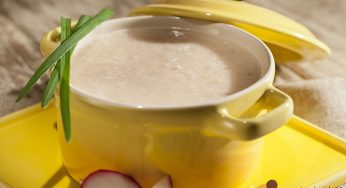 Sopa de rabanetes com chá de erva-doce