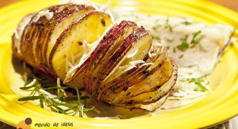 Batata doce Hasselback com café