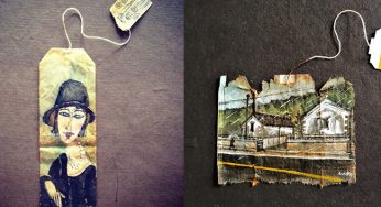 Saquinhos de chá são transformados em arte