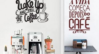 Adesivos de parede com o tema café