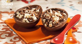 Ovo de Páscoa com brigadeiro de colher de Chocolatto 3 Corações