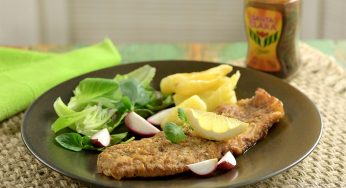 Pescada empanada com Café Santa Clara
