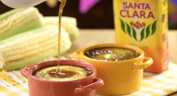Pamonha cremosa com calda de Café