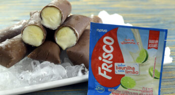 Geladinho Recheado de Frisco sabor Baunilha com Limão
