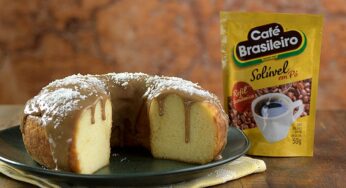 Bolo de Leite com Calda de Café
